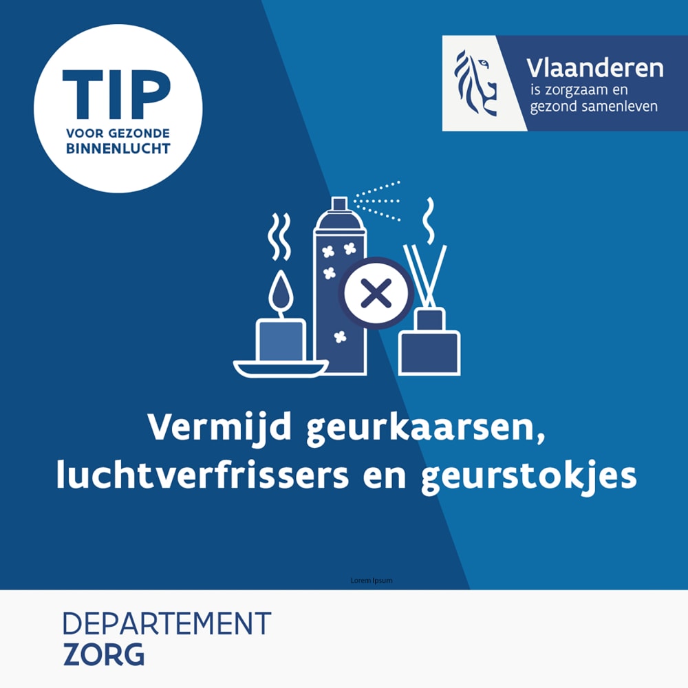 Vermijd geurkaarsen, luchtverfrissers en geurstokjes