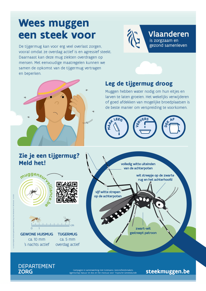 Affiche Wees muggen een steek voor