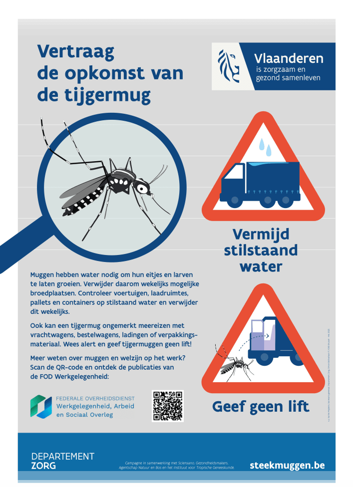 Affiche Vertraag de opkomst van de tijgermug