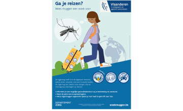 Affiche Ga je reizen? Wees muggen een steek voor.