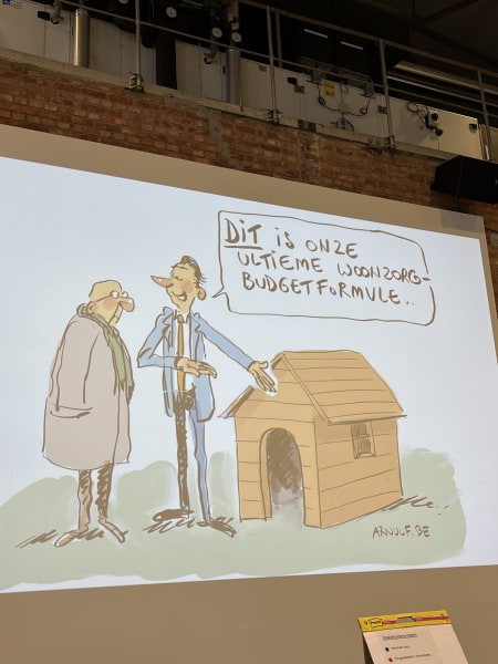 Cartoon over woonzorgbudgetformule