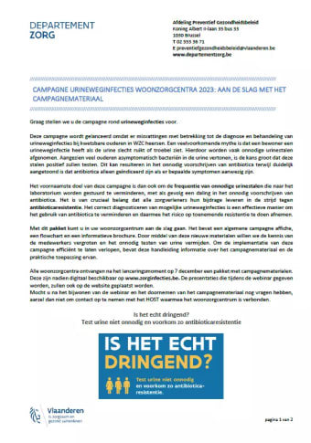 Implementatiegids campagne urineweginfecties