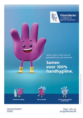 Algemene campagne-affiche handhygiëne
