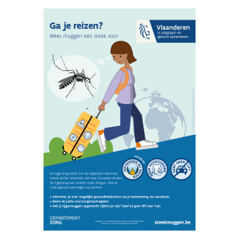 Affiche Ga je reizen? Wees muggen een steek voor.