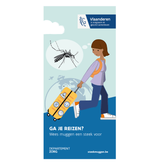 Folder Ga je reizen? Wees muggen een steek voor.