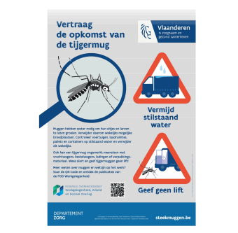Affiche Vertraag de opkomst van de tijgermug