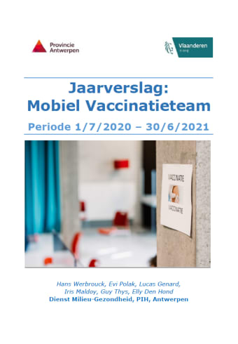 Voorblad van het jaarverslag mobiel vaccinatieteam 2020-2021