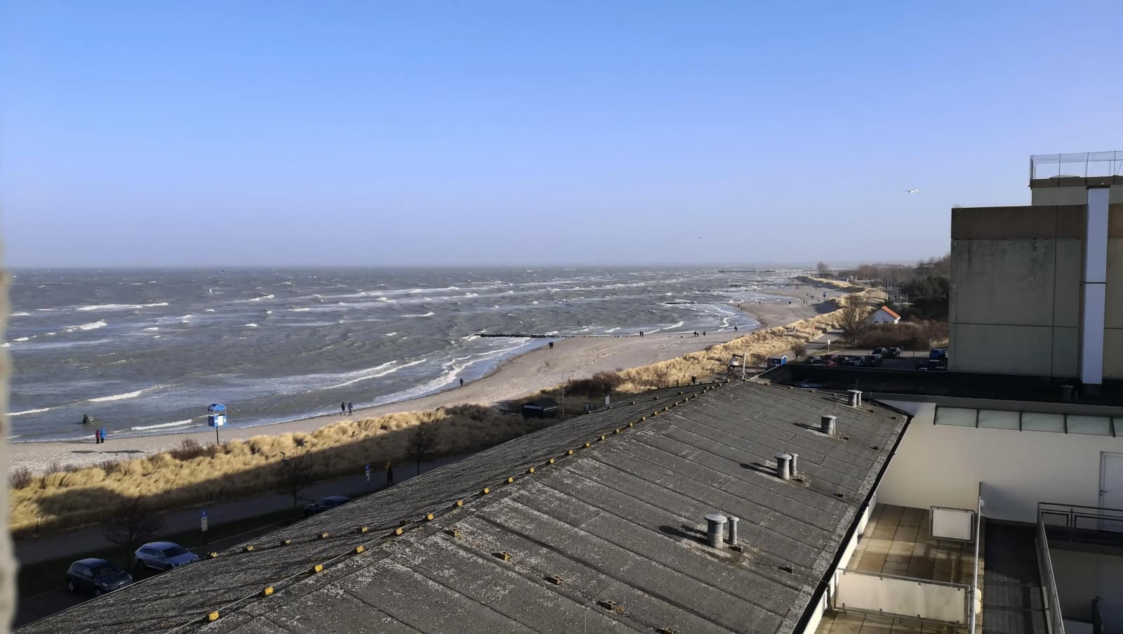 Strand Steinwarder bei Sturm