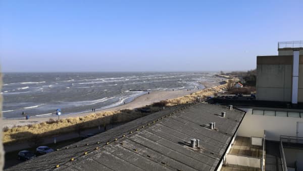 Strand Steinwarder bei Sturm