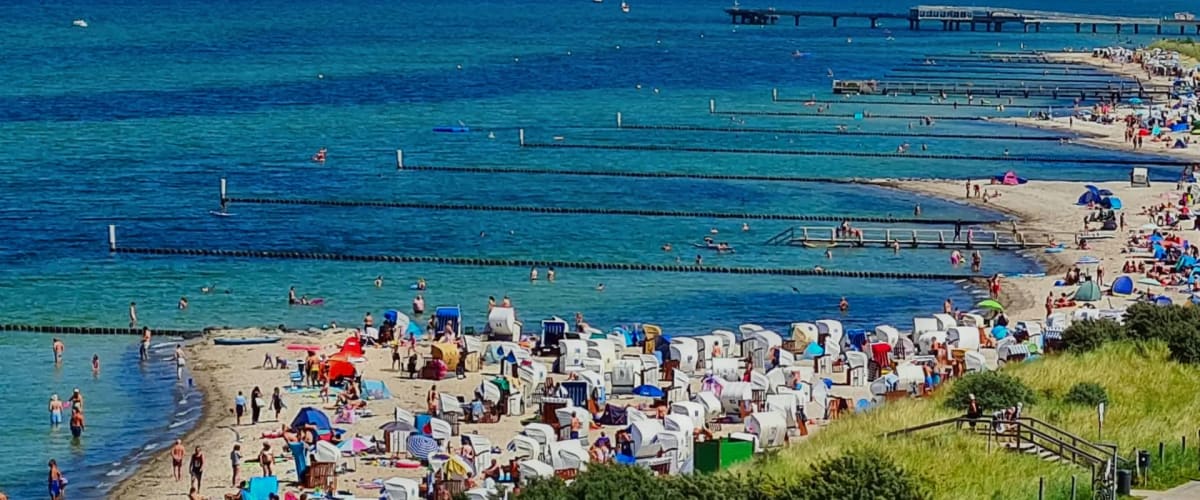 Beautiful Baltic sand beach in Heiligenhafen