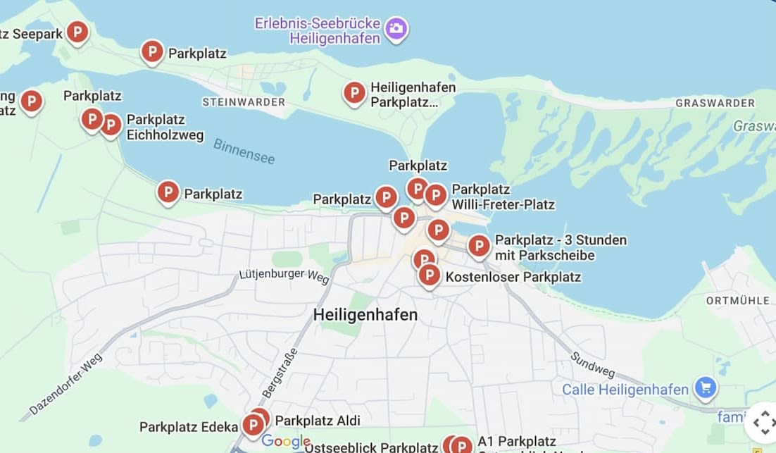Parkplatzkarte Heiligenhafen