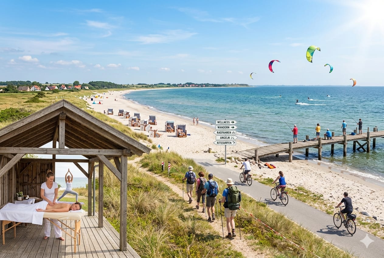 Various activities in Heiligenhafen at the Baltic Sea