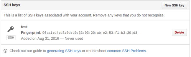 github ssh key kayıt