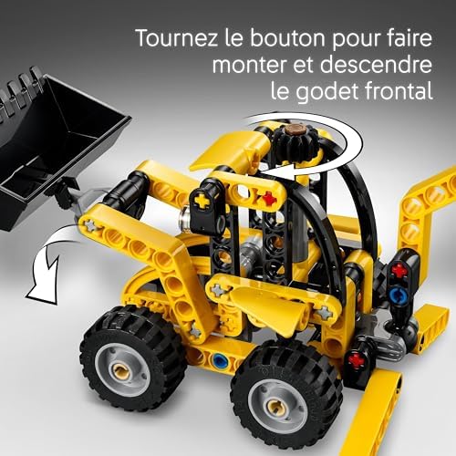 Vue 3 de Lego Technic Le Tractopelle