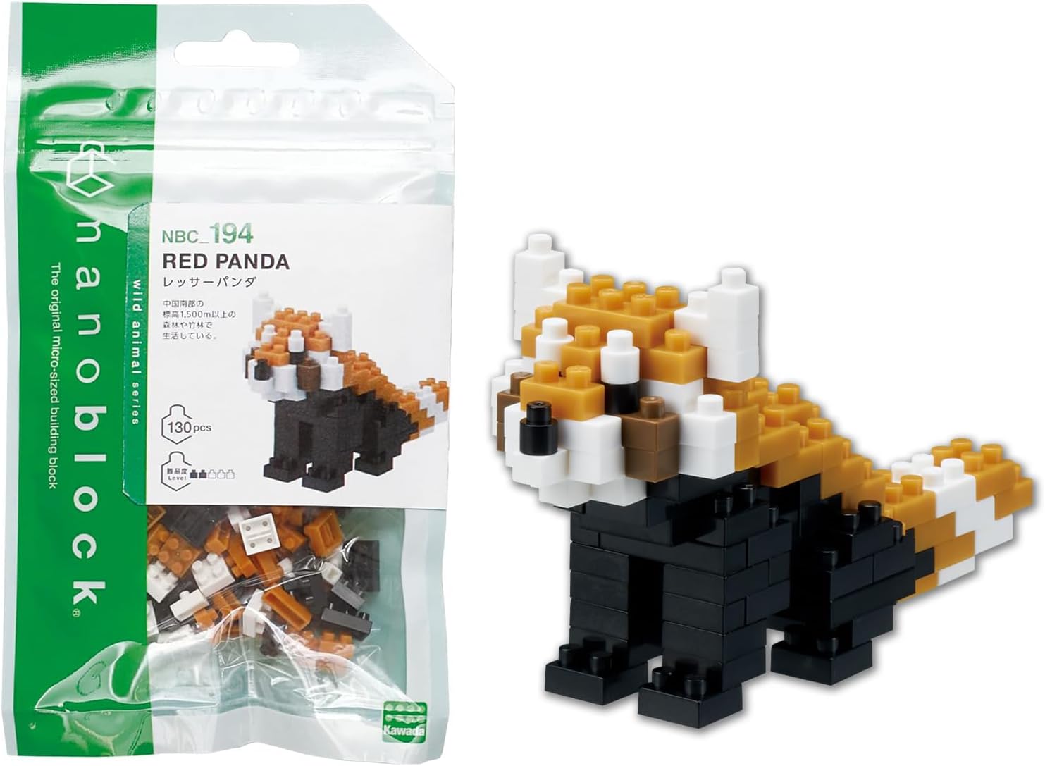 Bandai Nanoblock Panda Roux