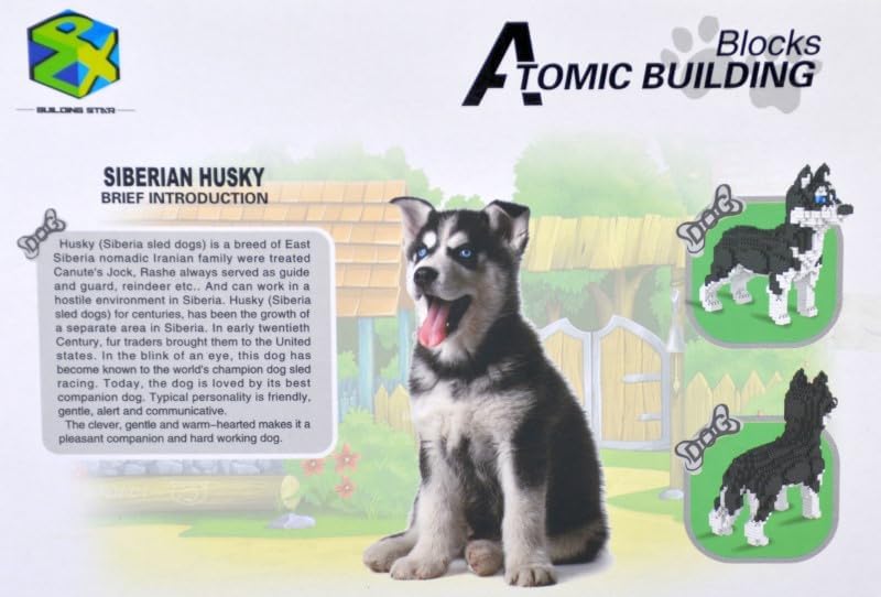 Vue 3 de Atomic Building Chien Husky