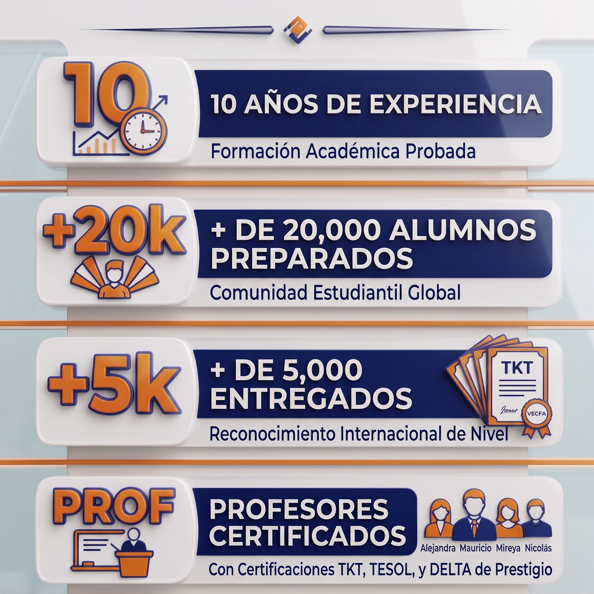 Docente certificado impartiendo clase de inglés