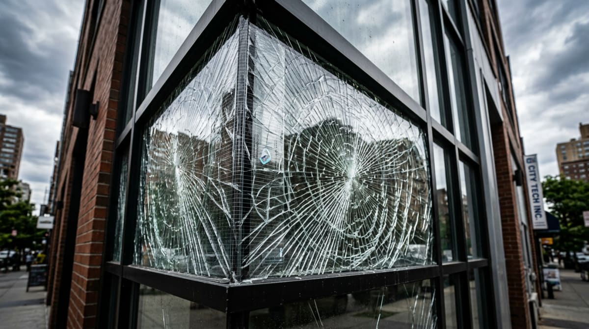 Safety and security window film installation Philadelphia schools government buildings shattered glass protection