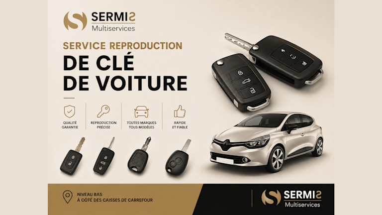 Clé de voiture centralisée