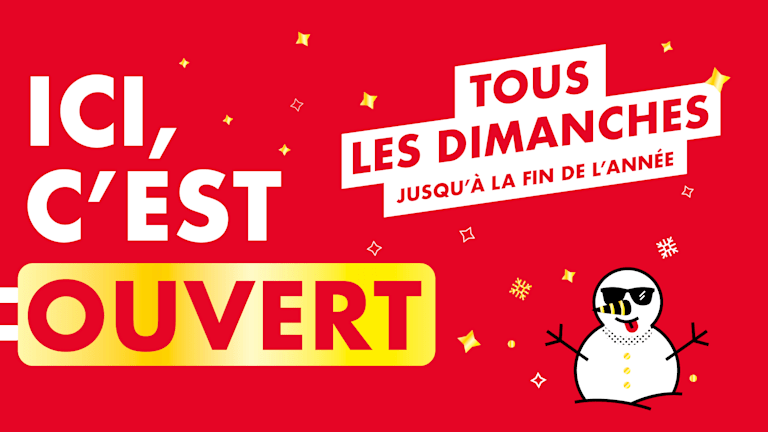 OUVERTURES EXCEPTIONNELLES DES DIMANCHES