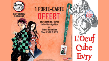 Demon Slayer 1 manga = 1 porte-carte à L'Oeuf Cube Evry