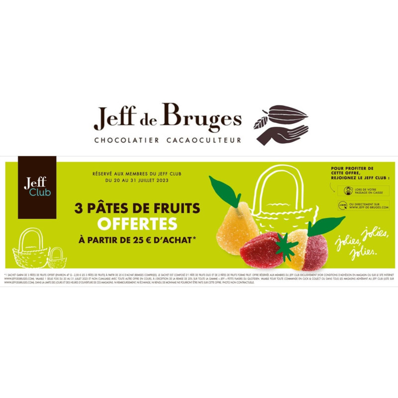 C'est l'été ! Découvrez les pates de fruits Jeff de Bruges ! centre