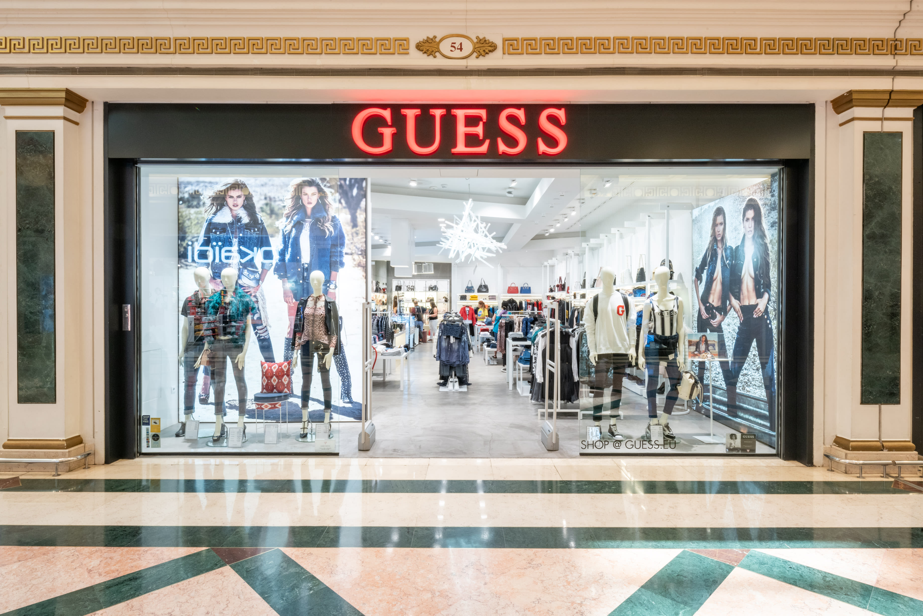 Guess clothing store on Queen St. W. in Toronto, Ontario, Canada