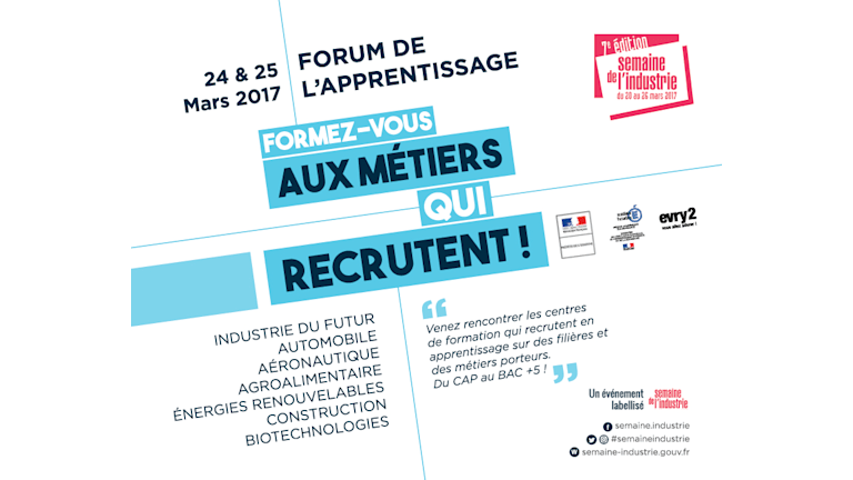 Forum de l'Apprentissage des métiers de l'Industrie.