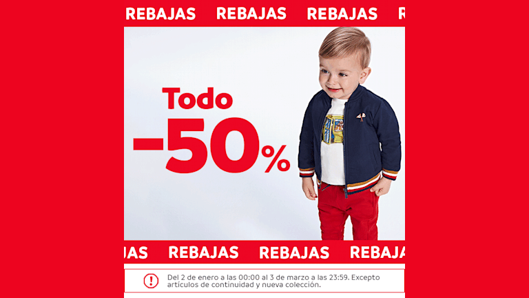 Mayoral rebajas niño sales