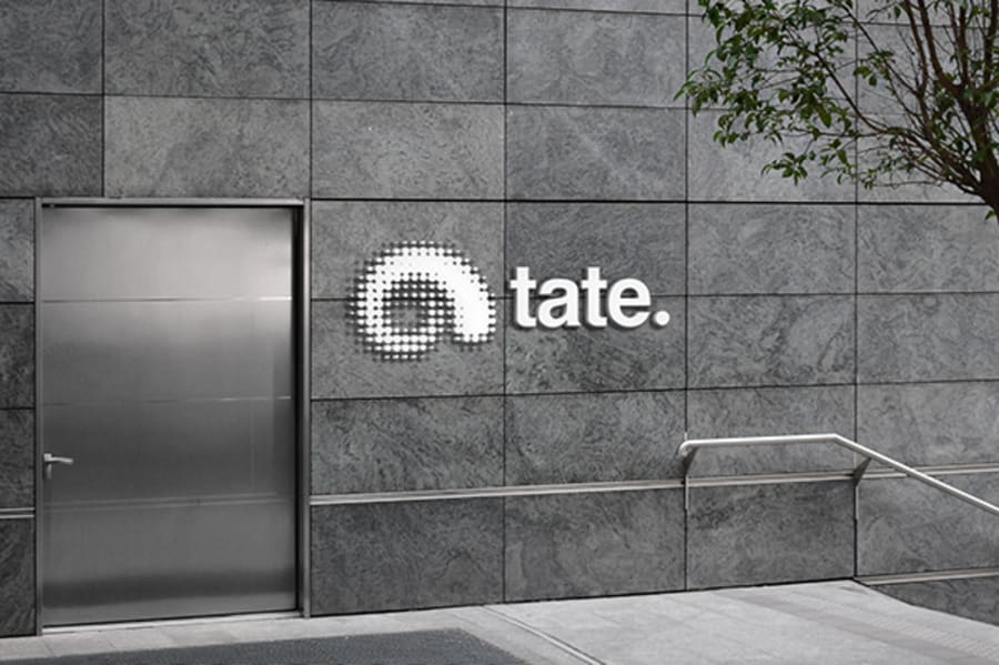 Tate — gallery interior signage mockup