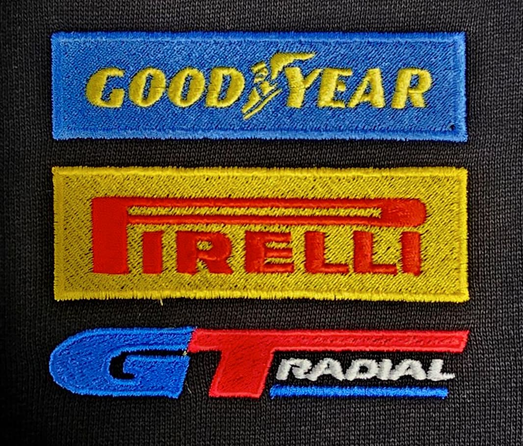 Clothing House embroidery — close detail of stitched logo