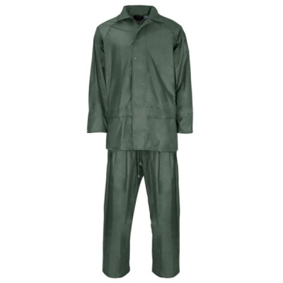 Supertouch Polyester/PVC Rainsuit Work Coveralls - Green
