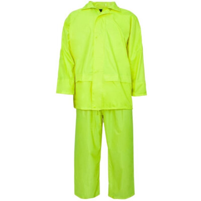 Supertouch Polyester/PVC Rainsuit Work Coveralls - Yellow