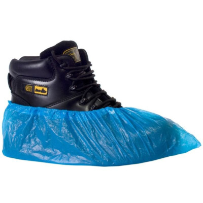 Supertouch Economy CPE Disposable Overshoes - 2000 Pieces - Blue