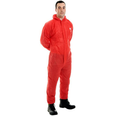 Supertouch Supertex Sms Disposable Coveralls - 50 Pieces - Red