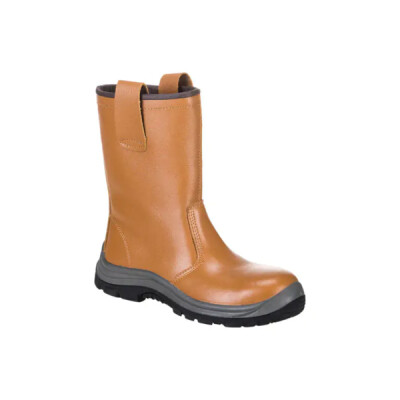 Warrior FW06 Rigger Boots S1P Unlined Work Wellingtons - Tan