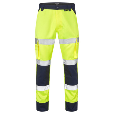 Supertouch Hi Vis 2-Tone Combat Trousers - Long - Yellow Navy