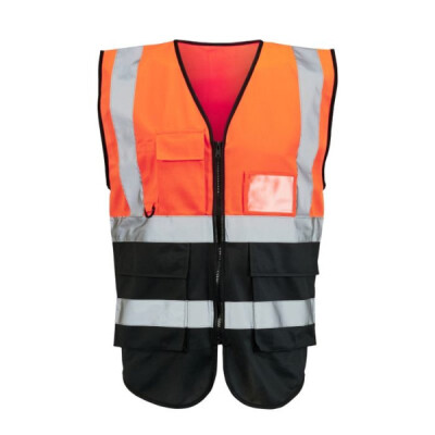 Supertouch Hi Vis 2-Tone Executive Vest - Orange Black
