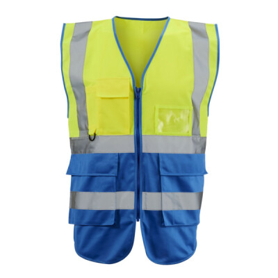 Supertouch Hi Vis 2-Tone Executive Vest - Yellow Royal Blue