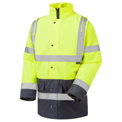 Supertouch Hi Vis 2-Tone Parka - Yellow Navy
