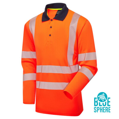Supertouch Hi Vis Eco Coolmax L/S Polo - Orange