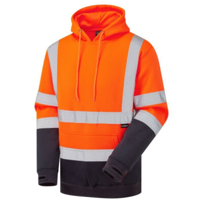 Supertouch Hi Vis Hoodie - Orange Navy