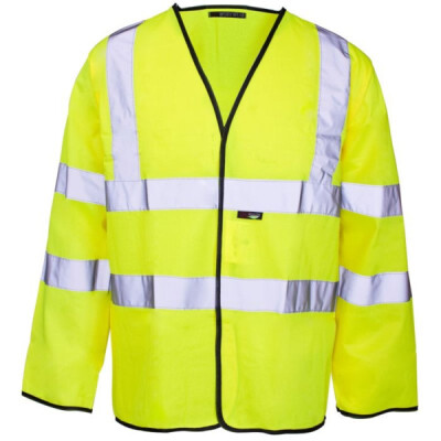 Supertouch Hi Vis Long Sleeved Vest - Velcro - Yellow