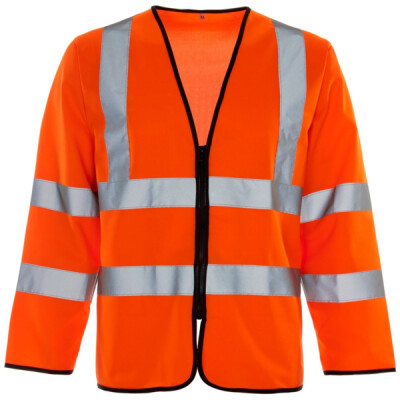 Supertouch Hi Vis Long Sleeved Vest - Zip - Orange