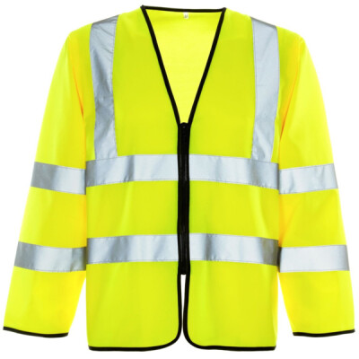 Supertouch Hi Vis Long Sleeved Vest - Zip - Yellow