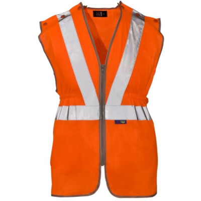 Supertouch Hi Vis Polyester Long Tracker Vest - Orange