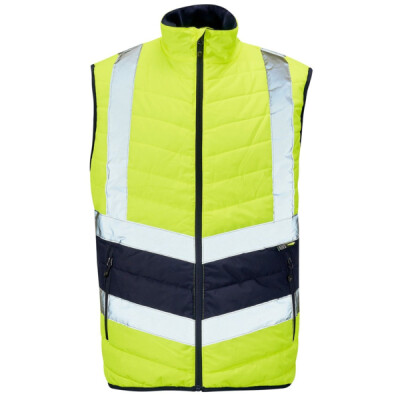 Supertouch Hi Vis Puffer Bodywarmer - Yellow