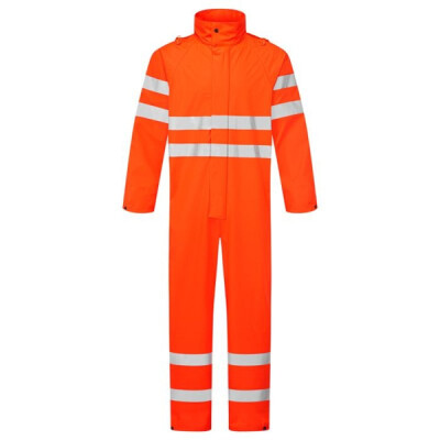 Supertouch Hi Vis Stormflex PU Coverall - Orange