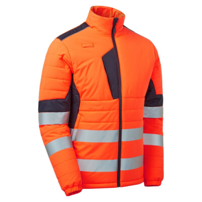 Supertouch Hi Vis System Eco 2-Tone Thermal Baffle Jacket - Orange Navy