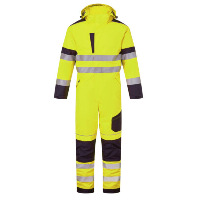 Supertouch Hi Vis System Thermal Waterproof Coverall - Yellow Navy